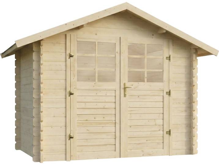 Abri de jardin en bois Beaufort - 10.53 m² - 349 x 301 cm - 28 mm