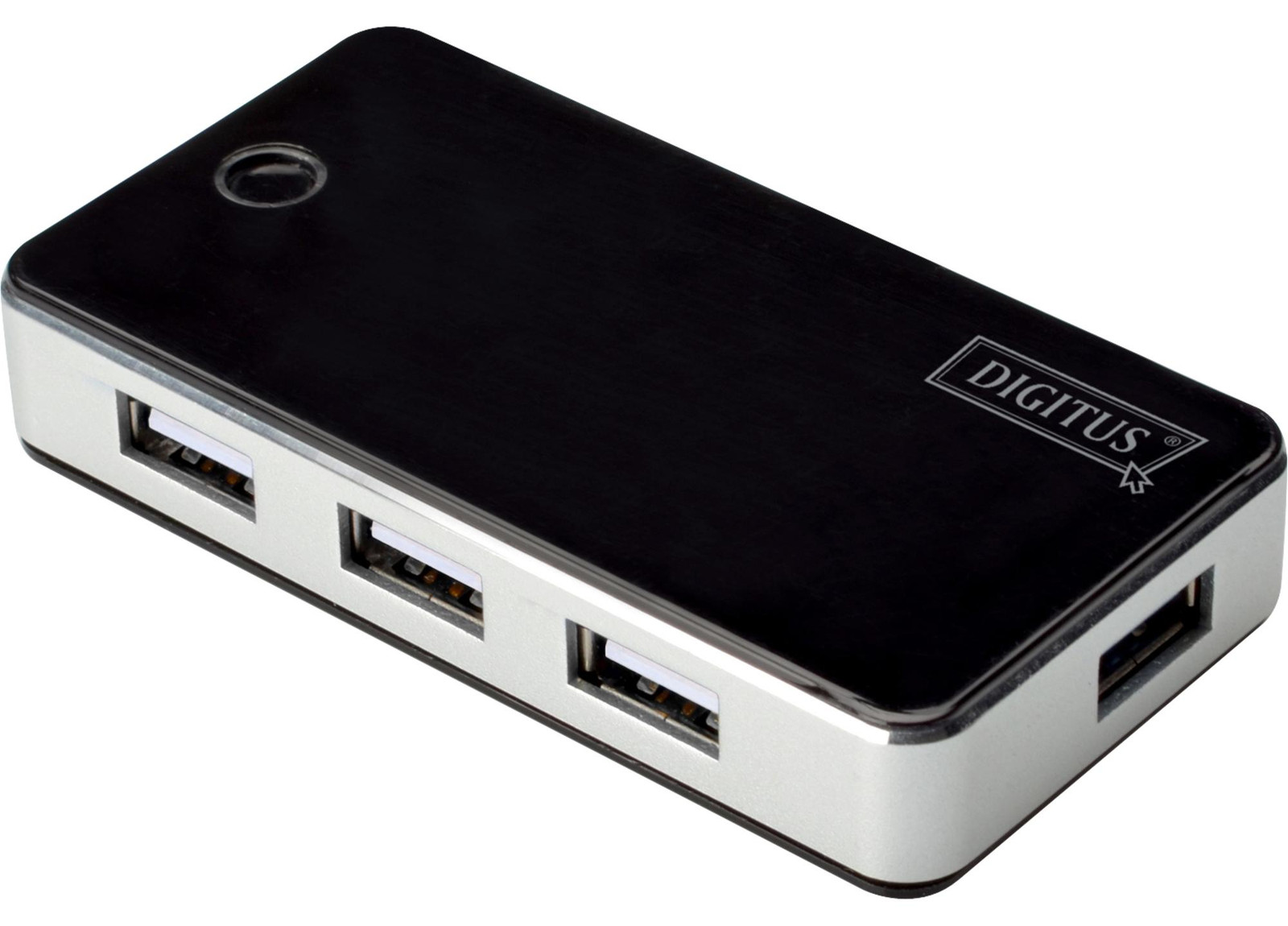 DIGITUS USB 2.0 hub met 7 poorten, zwart, inclusief voeding