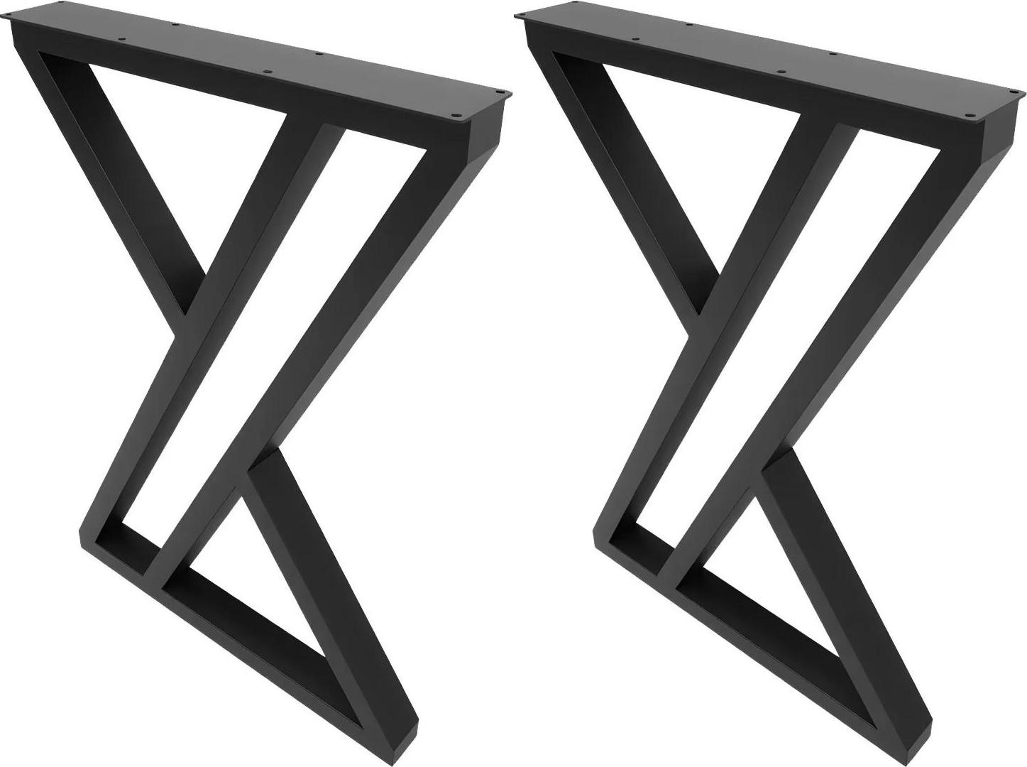 StarTech X-vormige metalen tafelpoten in industriële stijl - Zwart