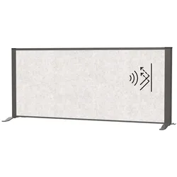 Sideboard-Trennwand MAULconnecto 120x50cm Akustik hell