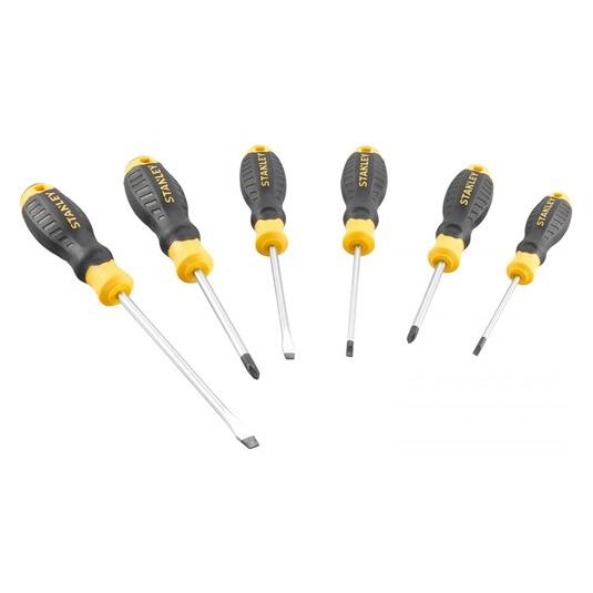 Stanley Juego de 6 destornilladores Cushion Grip: Plana y Phillips (STHT16165-0)