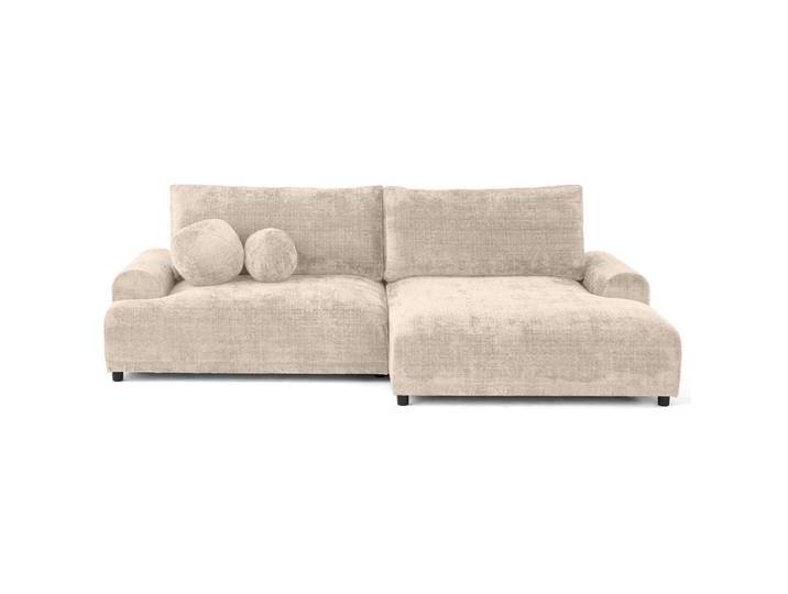 Best Mobilier Canapé d'Angle Convertible 4 places - NELLY Angle droit Beige
