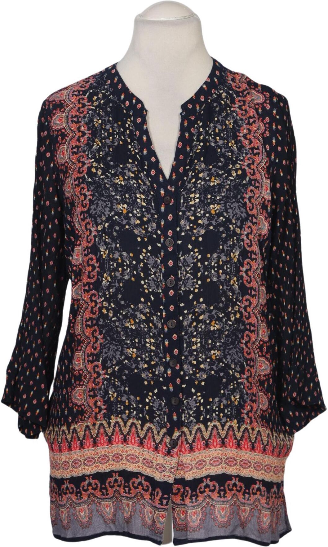 Kriss Trading Sweden Damen Bluse, Mehrfarbig, Gr. M, Viskose - Second Hand