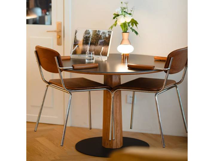 Chaise de salle à manger suspendue créative en bois massif, avec Suspension en acier inoxydable, fauteuil latéral de cuisine rétro nordique pour la maison