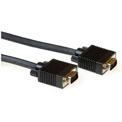 ACT 25 metre High Performance VGA cable male-male black VGA CABL MOLDED HD15M/M 25.00M (25 m), Videokabel, Schwarz