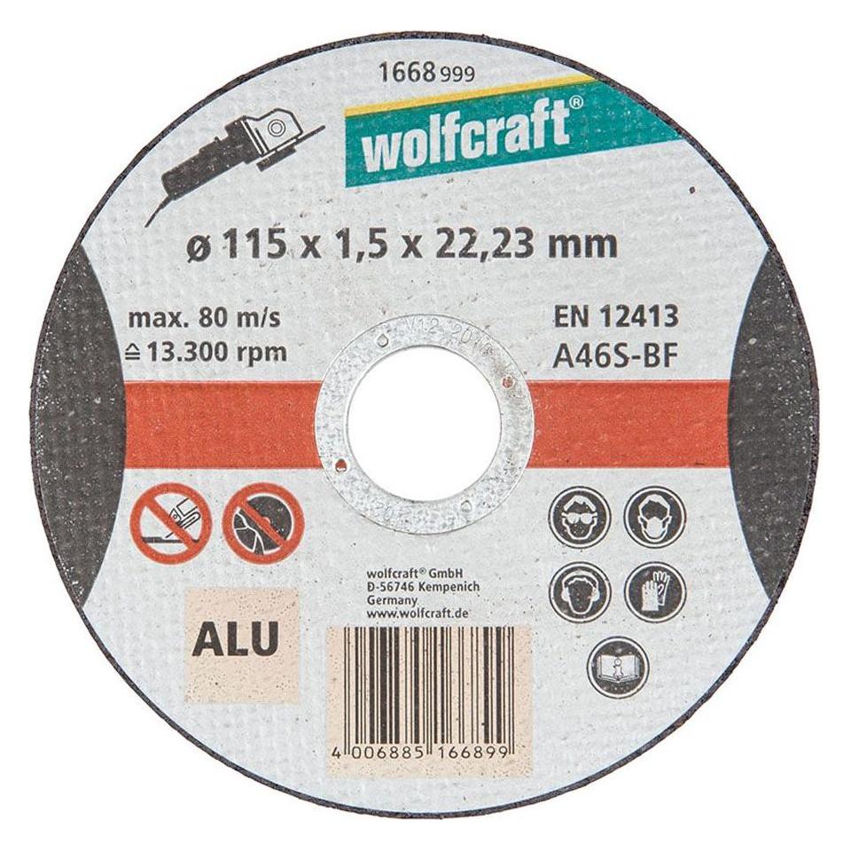 wolfcraft 1 Trennscheibe Aluminium ø115x1,5x22,2mm (1668999)