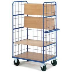 ROLLCART AUG 17 Etagenwagen klappbar Stahl pulverbeschichtet Traglast (max.): 500 kg Enzianblau (RAL 5010)