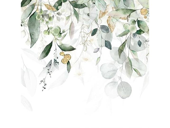 Muralo Fototapete Vlies 3D, Blätter, Kunstdruck, Wandtapete - 405x270 cm Beeindruckendes 3D-Design, hochauflösender Druck - ideal für Wohnzimmer und Schlafzimmer, Ein außergewöhnliches Raumerlebnis