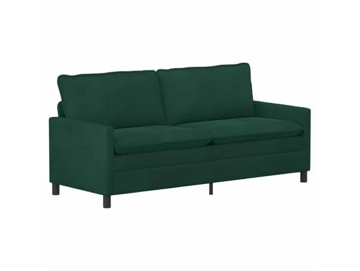 KTHLBRH 2-teiliges Sofa-Set aus Samt, dunkelgrün Robustes Metallgestell, doppellagige Kissen, modernes lineares Design
