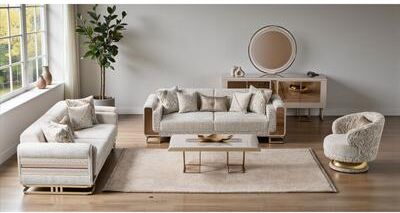 Furnia Axel 4 Pieces Living Room Sets 2 Sofa 2 Chair