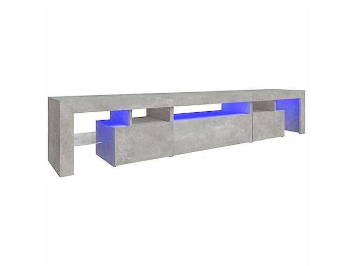 vidaXL TV-Schrank mit LED-Leuchten Betongrau 215x36,5x40 cm