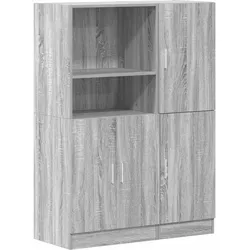 vidaXL 2-tlg. Küchenschrank-Set Grau Sonoma Holzwerkstoff