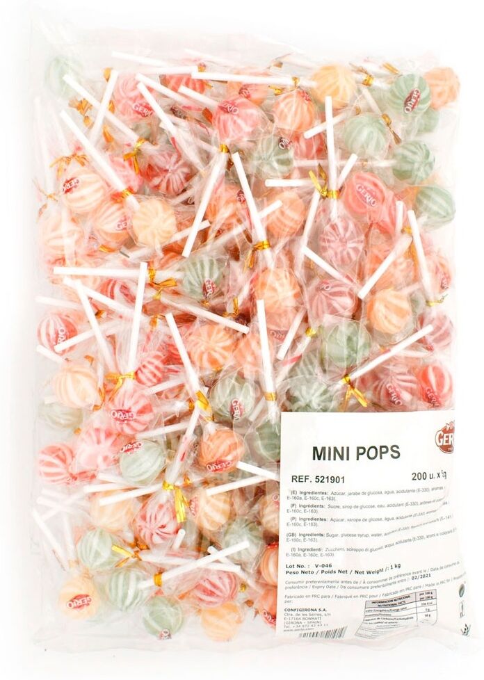 Gerio SORTIERTE MINI-POPS 200 Einheiten x 5 gr
