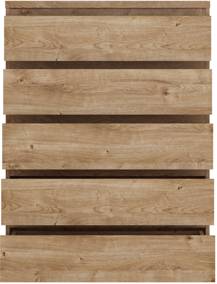 Latitude Run Hosia 83 cm W Chest of 5 Drawers Golden Ribbeck Oak 113.9cm H X 83cm W X 40cm D
