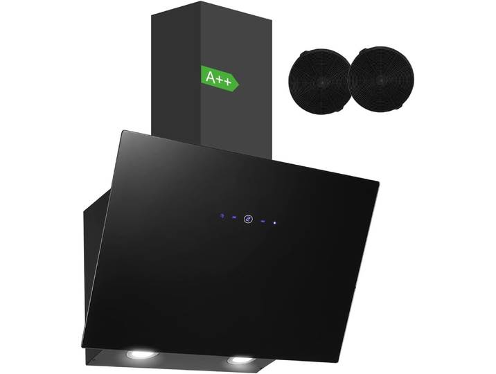 ‌ Hotte de cuisine 60 cm CycloneForce ™ A++ Energy - Détection de retard intelligente avec conduit à charbon actif/mode sans conduit (contrôle tactile)