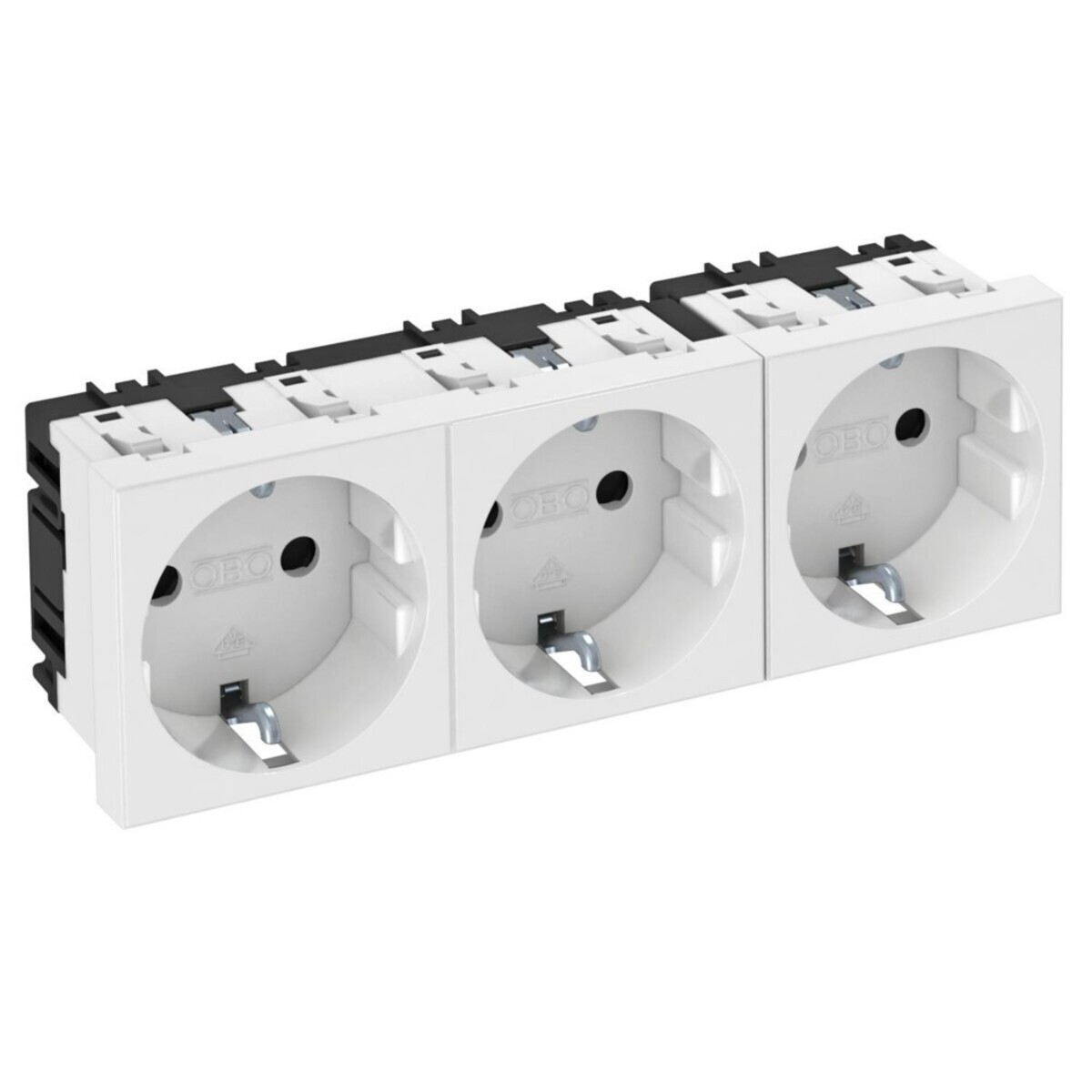 OBO STD-D0 RW3 stopcontact, 0°, 3-polig met aarding, 250V, 10/16A, PC, rws 6120042