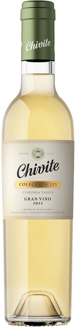 Chivite Vino moscatel vendimia tardía 2022 Colección 125 Navarra.
