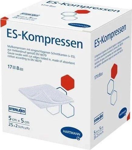 Es-Kompressen steril 5x5 cm 8fach 25x2 St Kompressen