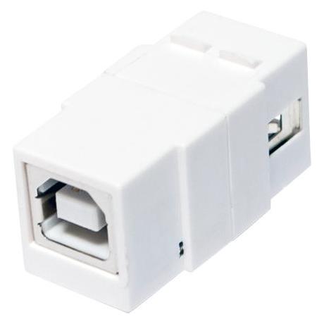 LogiLink Keystone Verbinder USB2.0-A Buchse USB2.0-B Buchse (Keystone Modul, Netzwerk Kupplung) (NK0017)