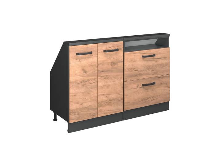 Ensembles de rangement sous pente lot de 2 chêne doré 120x81.6