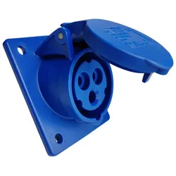 PCE Einbausteckdose schräg 16A 3P 230V 6h Anbausteckdose blau IP44 TWIST 413-6