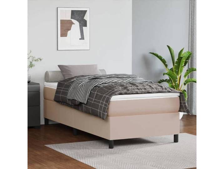 CHIC Lit adulte 1 place - 90x200 cm Structure/Cadre de lit cappuccino 90x200 cm similicuir #Sara12961