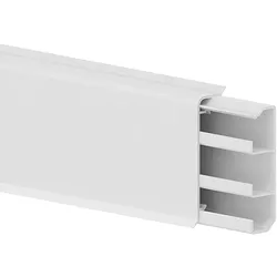 GGK 112430 Sockelleistenkanal SL 20x70mm-9010, PVC mit Dichtlippe, 3 Kammern, alpinweiß SL20x70  - 2 Meter