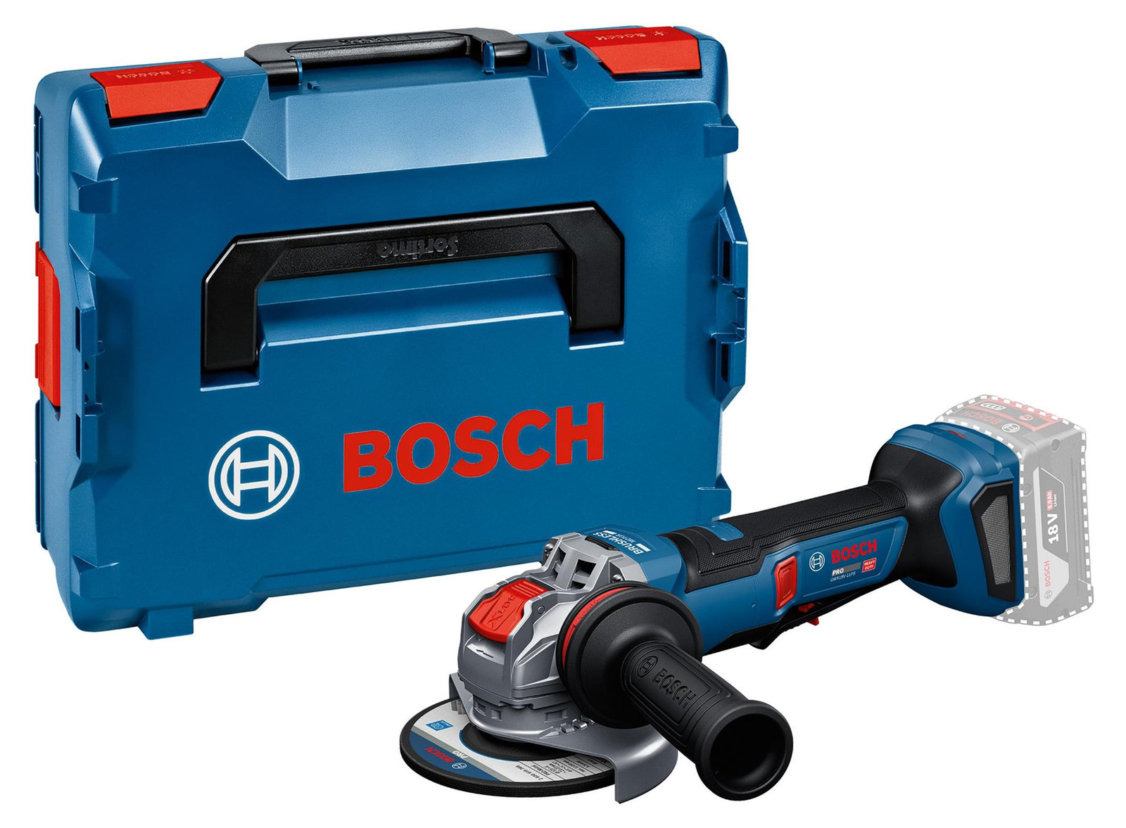 Bosch Professional Accu-haakse slijper GWX 18V-11 PS - 125mm - Met X-LOCK