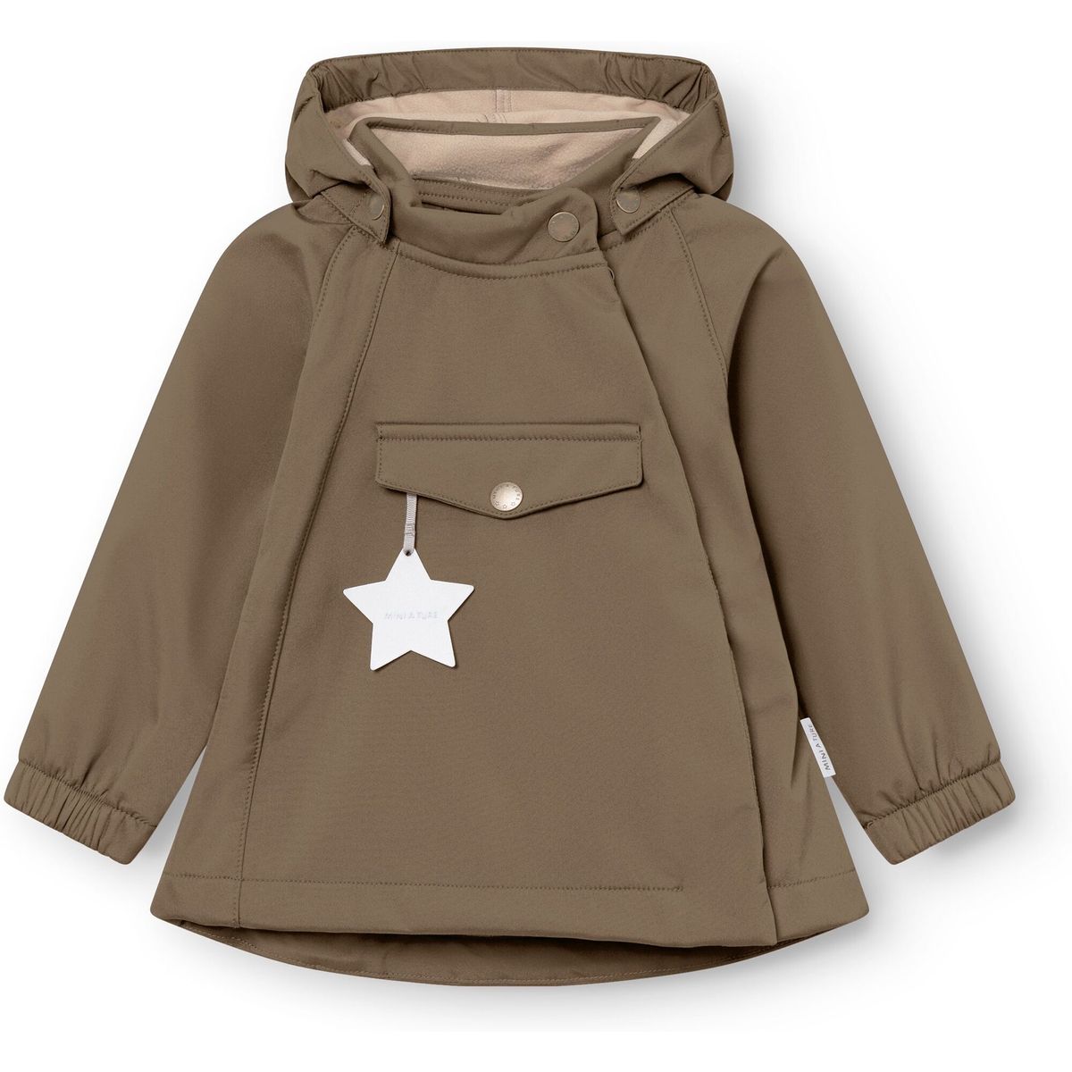 Mini a ture Matwai Softshell jacket. GRS morel grey (9410) 116 1263402741941015