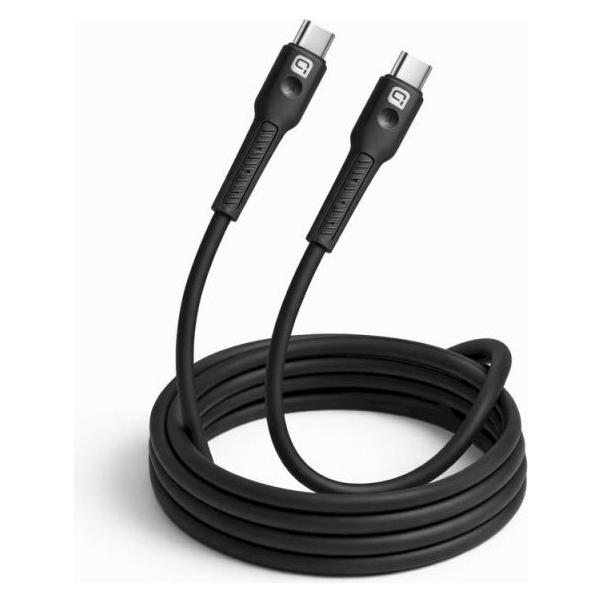 Quik Shade Quik Accessories QK-1011 Soft Silicone 60W Charging & Data Cable USB-C to USB-C 1m (1 m, 60 W) (QK-1011)