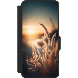 Nivocase Klapphülle für Samsung Galaxy S26+ Handyhülle aus Kunst Leder NIVOflip schwarz Natur Sonne (Samsung Galaxy S26+), Smartphone Hülle, Schwarz