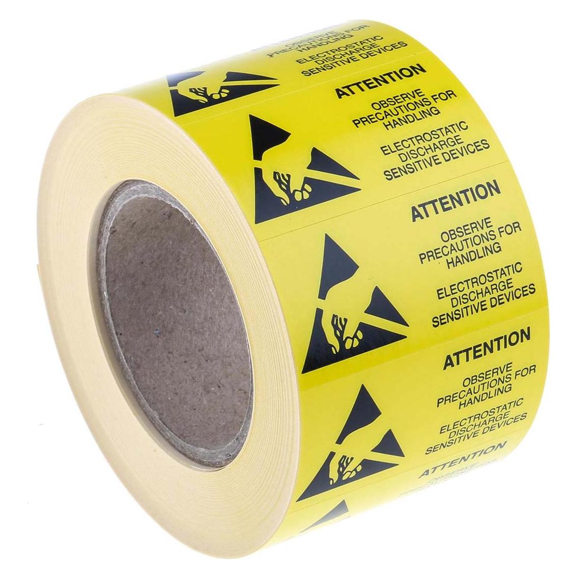 RS PRO ESD Warnetikett 25X45MM (3643587)