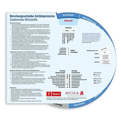 Beratungsscheibe Antidepressiva, Nonbook von Martina Hahn, Avoxa - Mediengruppe Deutscher Apotheker