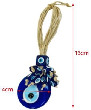 Inspired Living Handwoven Evil Eye Wall Hanging Nazar Protection Decor 17