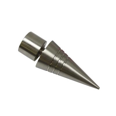 Gardinenstangen-Endstück GARDINIA "Spitze" Gr. 1, silber (edelstahlfarben), B:2cm, Gardinenstangenendstücke, Gardinenstangen-Endstück, Serie Einzelprogramm Chicago Ø 20 mm