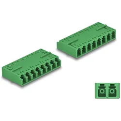 DELOCK LWL Kupplung HD LC Octuplex Bu zu LC Octuplex Bu grün