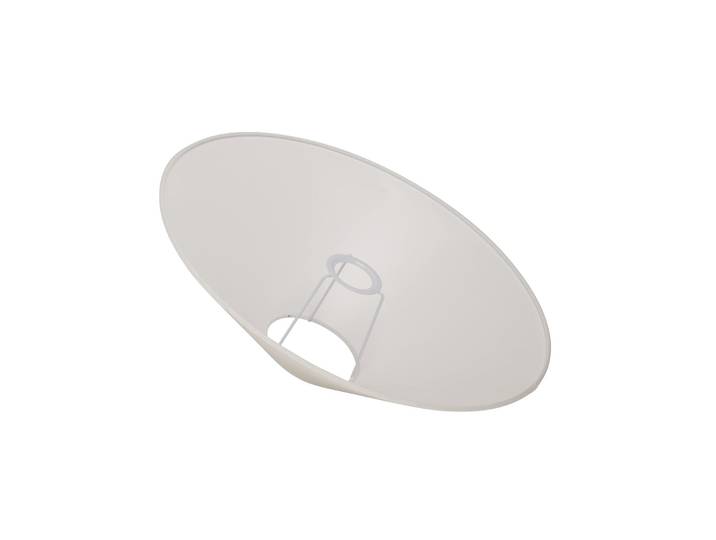 Basic platte kap, wit, Ø 42 cm, linnen - Watt & Veke Basic flat - Designer - Stof