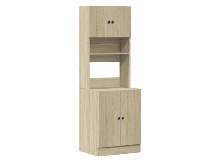 HKTMGDNG Küchenschrank Sonoma-Eiche 60x50x180 cm Holzwerkstoff Vielseitiger Vorratsschrank mit Türen und Schubladen für Küche, Esszimmer und WG, sorgt für optimale Ordnung.