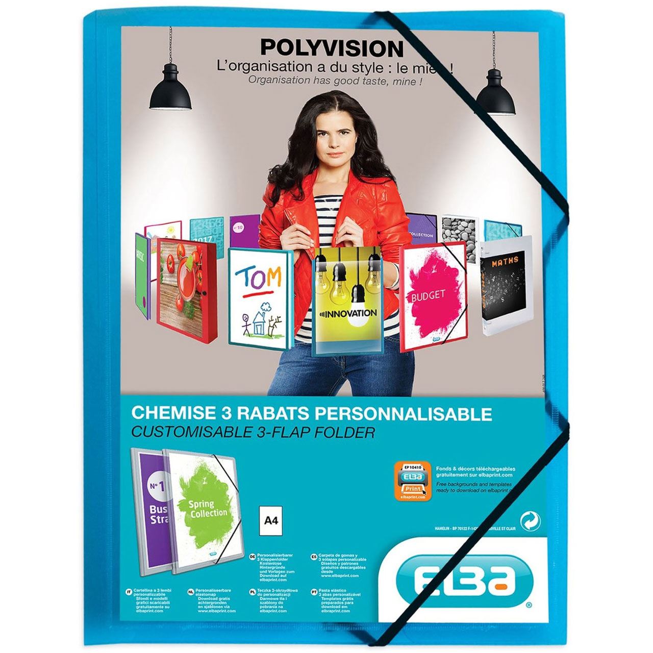 OXFORD Eckspanner Polyvision DIN A4 blau