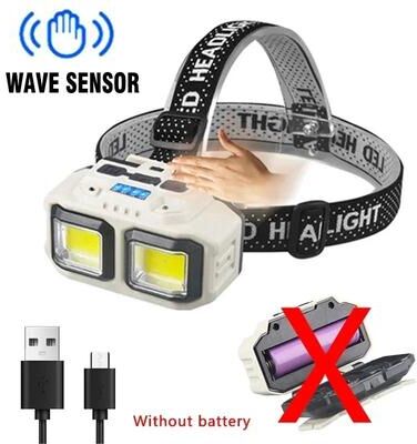 Uplifted Finds Powerful Induction COB LED Rechargeable Headlamp non sensor Led