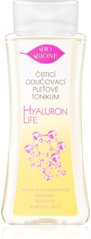 Bione Cosmetics Hyaluron Life cleansing and makeup removing toner with hyaluronic acid 255 ml