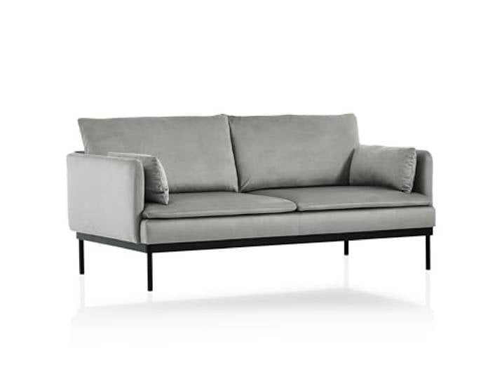 Traumnacht Lyon Sofa 2-Sitzer Loft-Design Grau leichter Aufbau modernes Design deutscher Qualitätsstandard