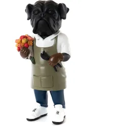 Blumenhund - Schwarz Anderes Amadeus-Harz 16.5x11.5 cm