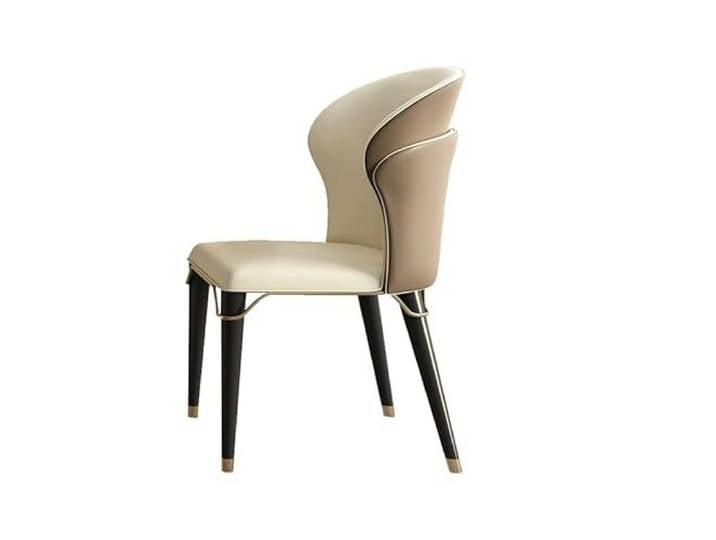 DIANXI Lounge-Sessel Leichter Luxus-Esszimmerstuhl, moderner, einfacher Kaffee-/Hotel-/Restaurant-Verhandlungsstuhl, Verkaufsabteilung, Italienischer Lederstuhl