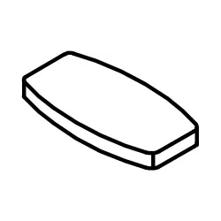 HSK Ersatzteile Kappe Klapptür, (8 Stück), Weiß, E30207-04 E30207-04