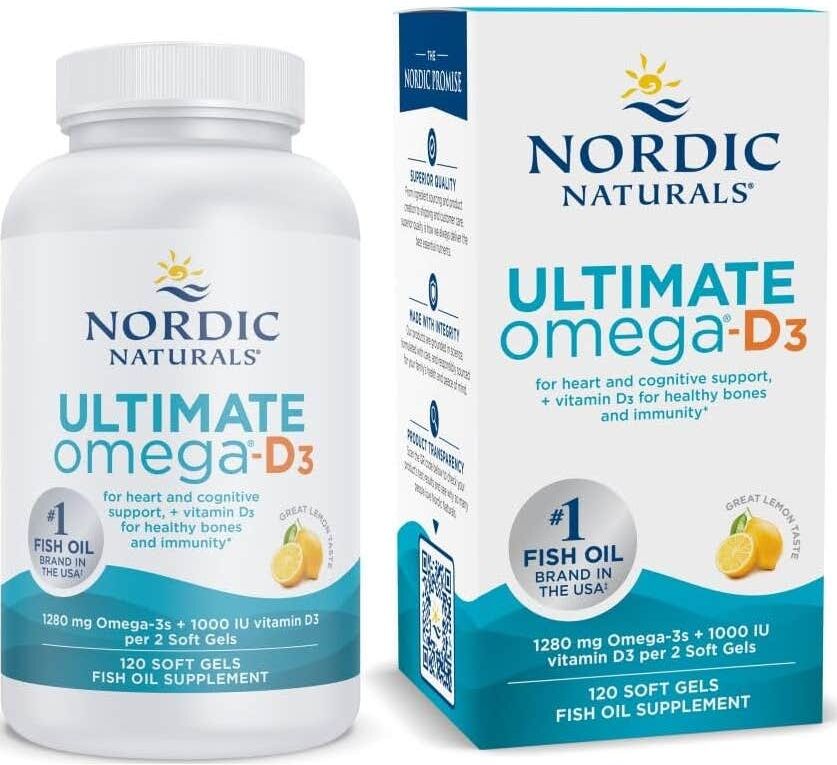 Nordic Naturals Ultimate Omega-D3 Vitamina Sabor Limón 120 caps