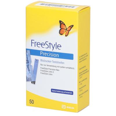 Freestyle Precision Blutzucker Teststr.o.Codierung 50 St Teststreifen