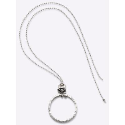 Kette mit Anhänger HEINE, Damen, Gr. N-Groesse, Metall, silber (silberfarben), Halsketten