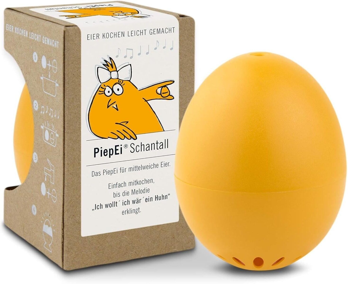 Küchentimer "PiepEi Singende Eieruhr Schantall", gelb (orange), Wecker, Küchentimer orange Einheitsgröße