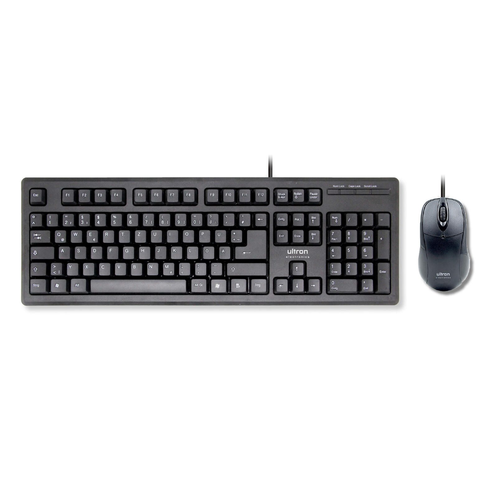Ultron UMC-200 kabelgebundenes Tastatur-Maus-Set - QWERTZ DE - schwarz 352660
